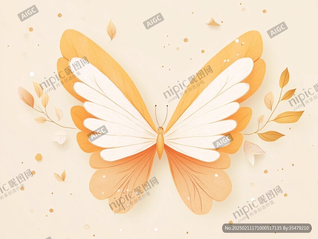 蝴蝶扁平插畫