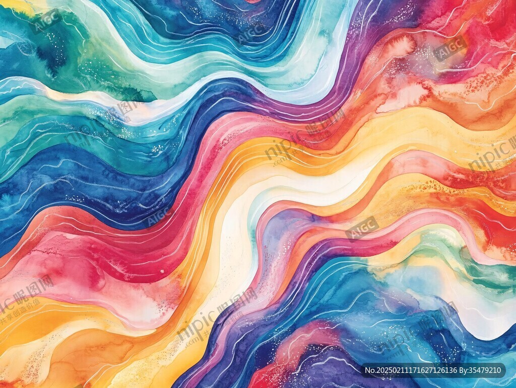 炫麗的夢幻流體畫