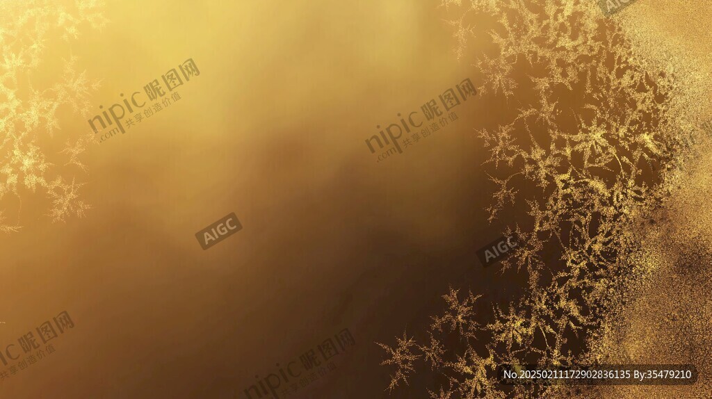 簡約金色雪花