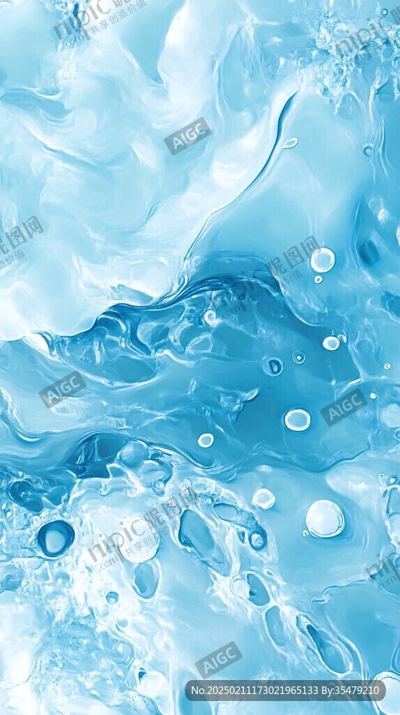 藍色水泡高清背景圖