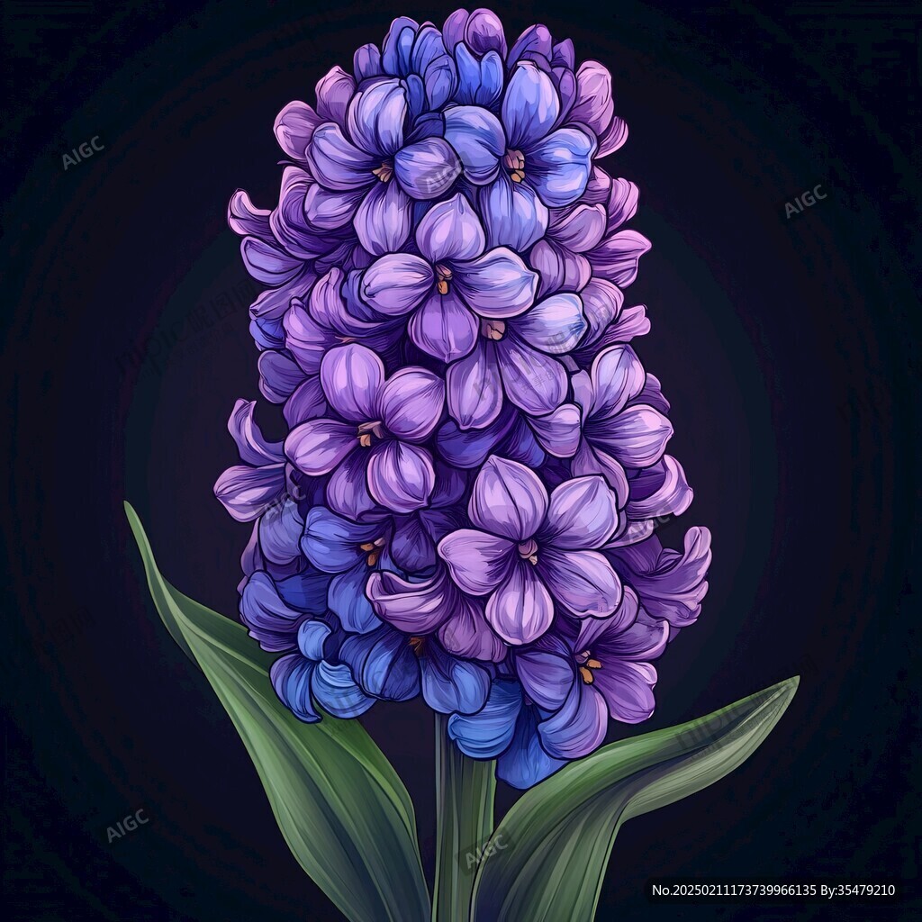 紫丁香插畫