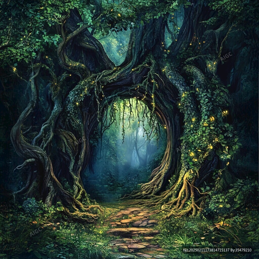 夢幻森林立體畫