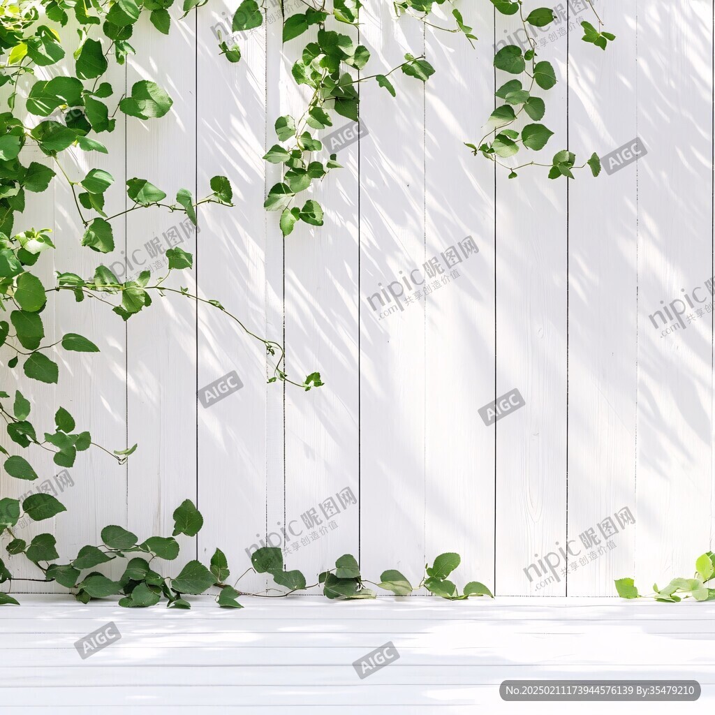 綠植木板墻