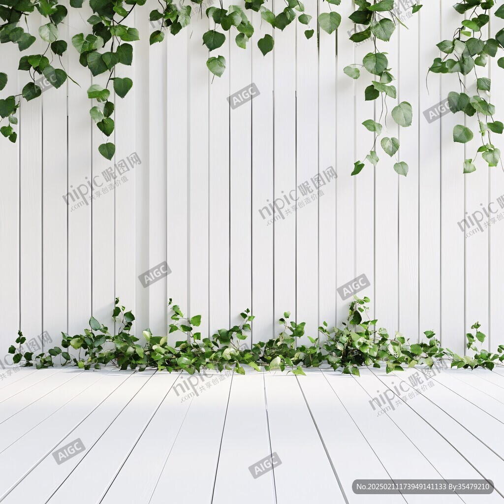 木板墻青藤背景