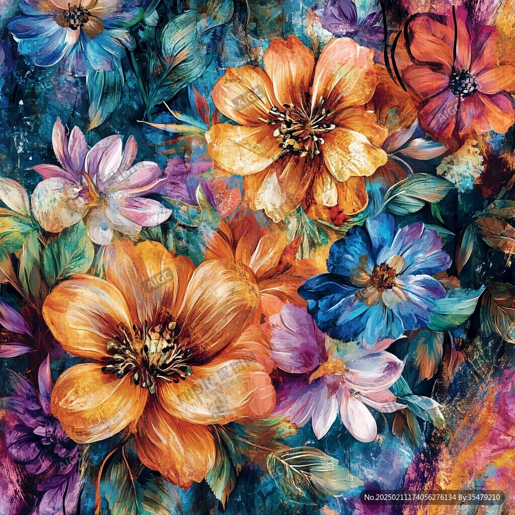幻彩炫彩花朵