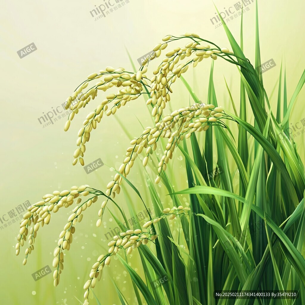 農(nóng)業(yè)插畫水稻插畫