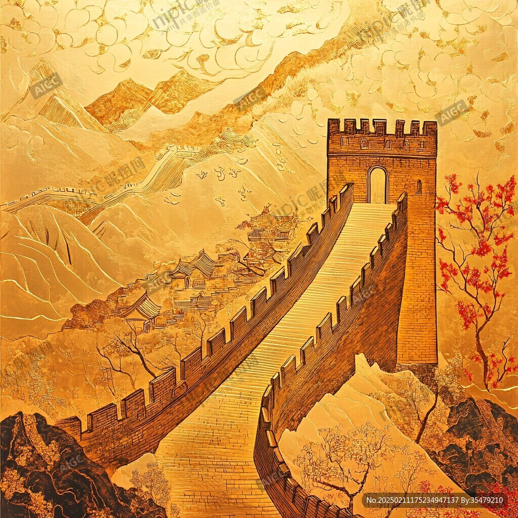 裝飾畫長城