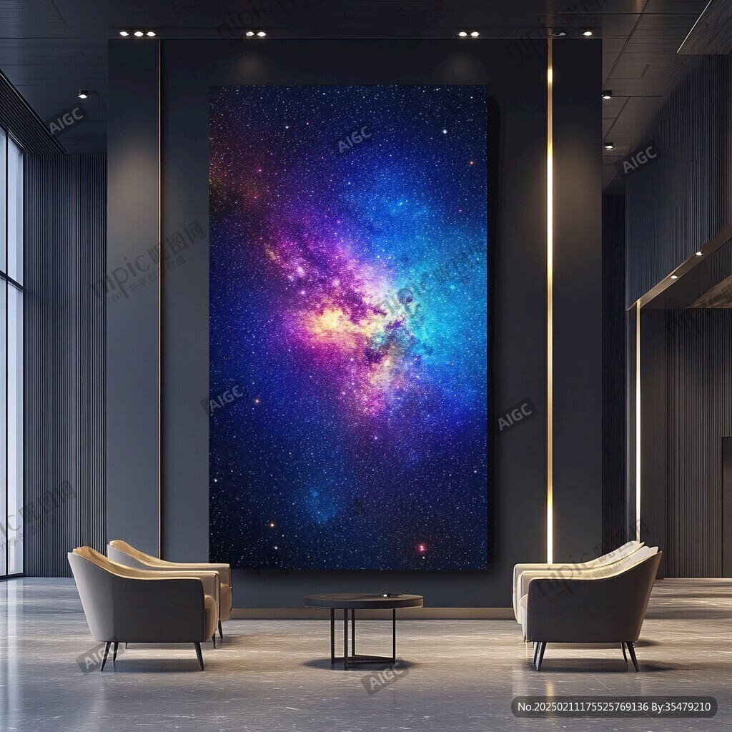 3d宇宙壁畫