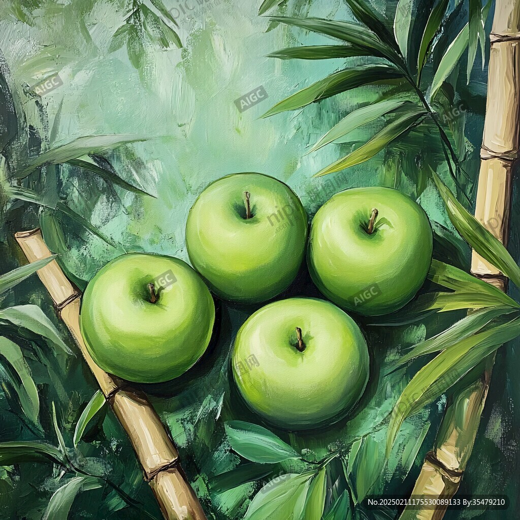 青蘋果包裝插畫