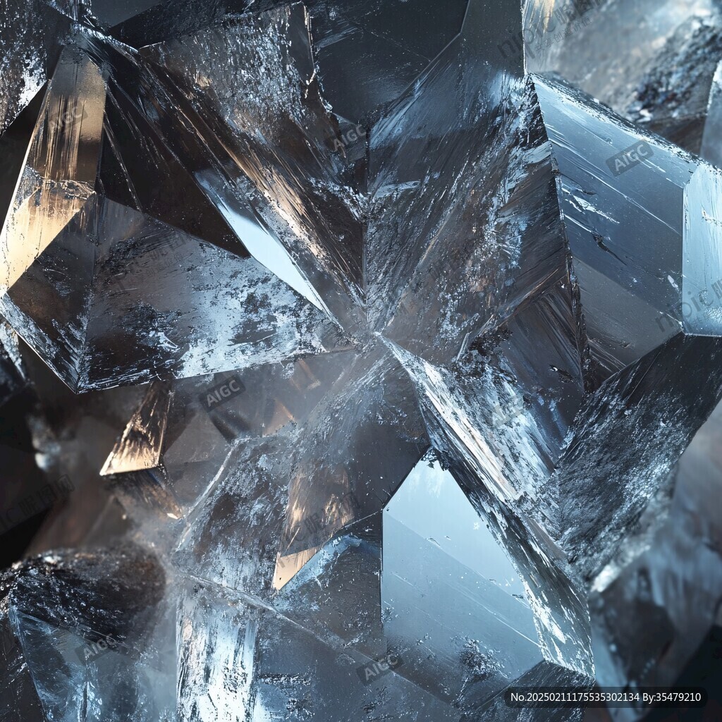 酷炫藍水晶立體背景
