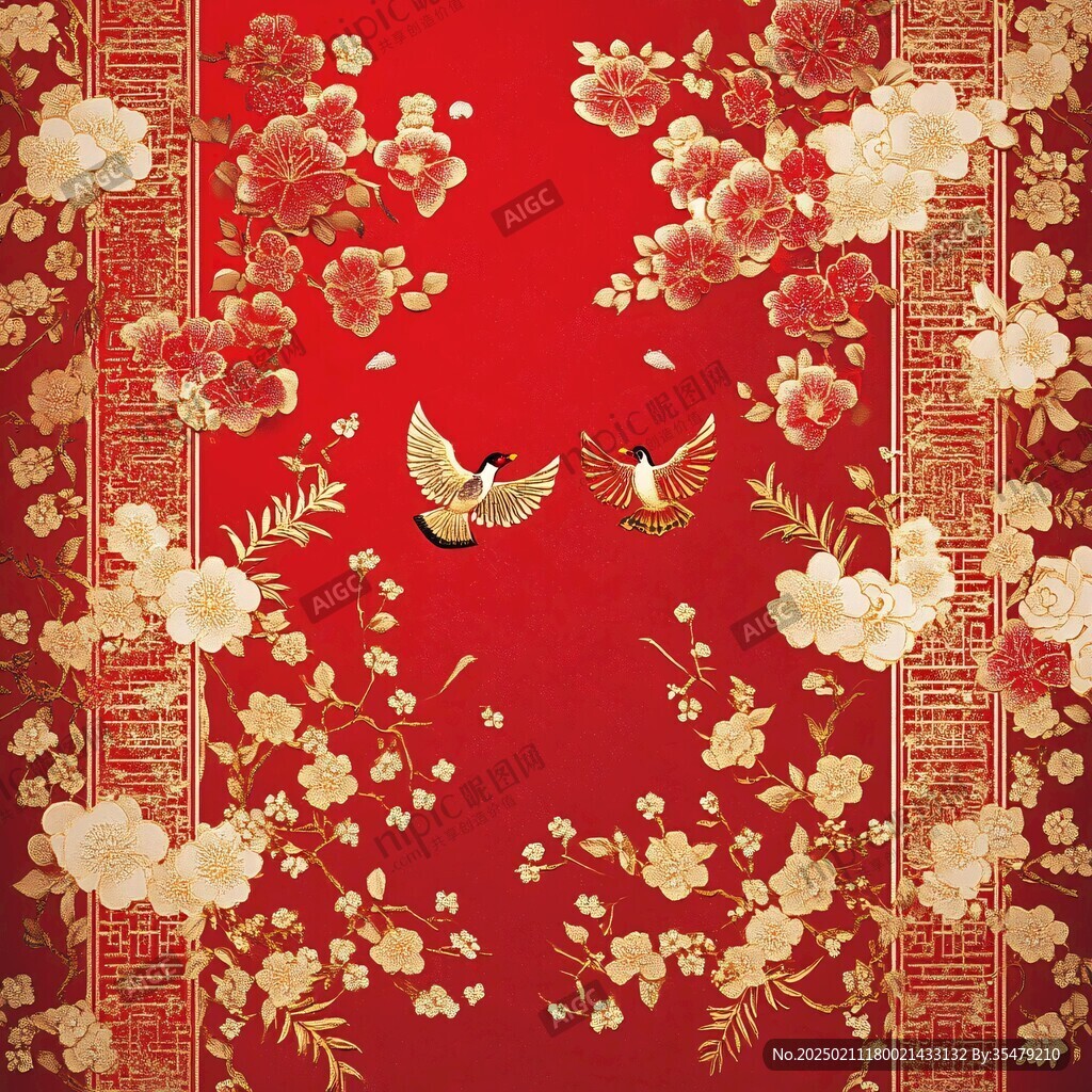 中式花鳥(niǎo)婚禮