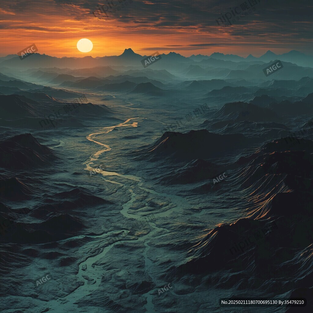 黃河流域插畫
