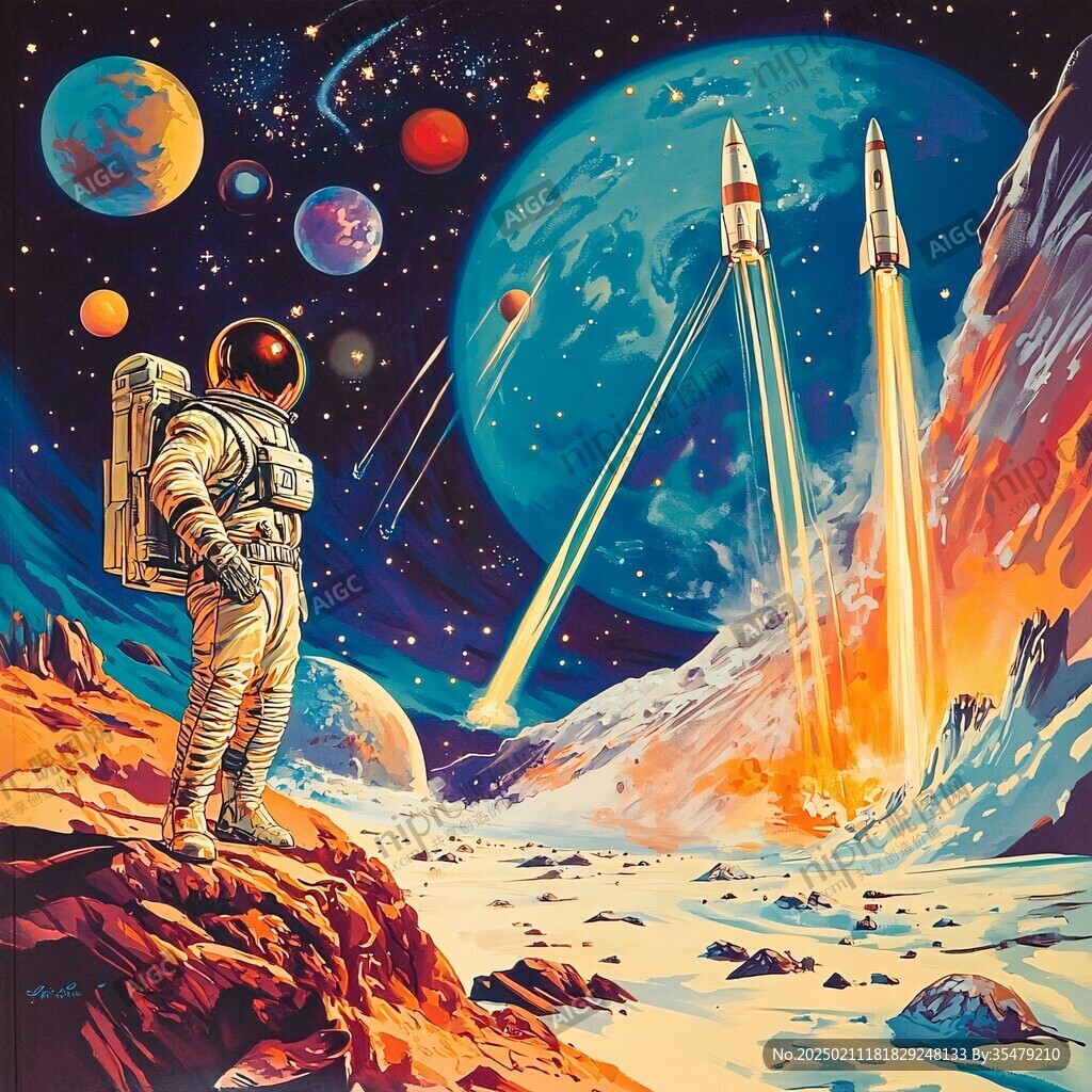 科技宇宙裝飾畫
