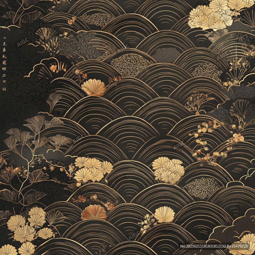 吉祥喜氣海水江崖紋