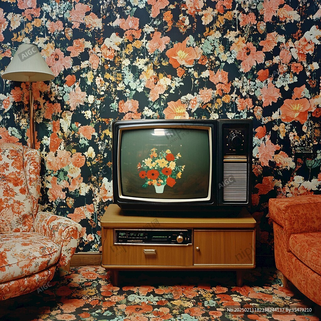 花卉與電視