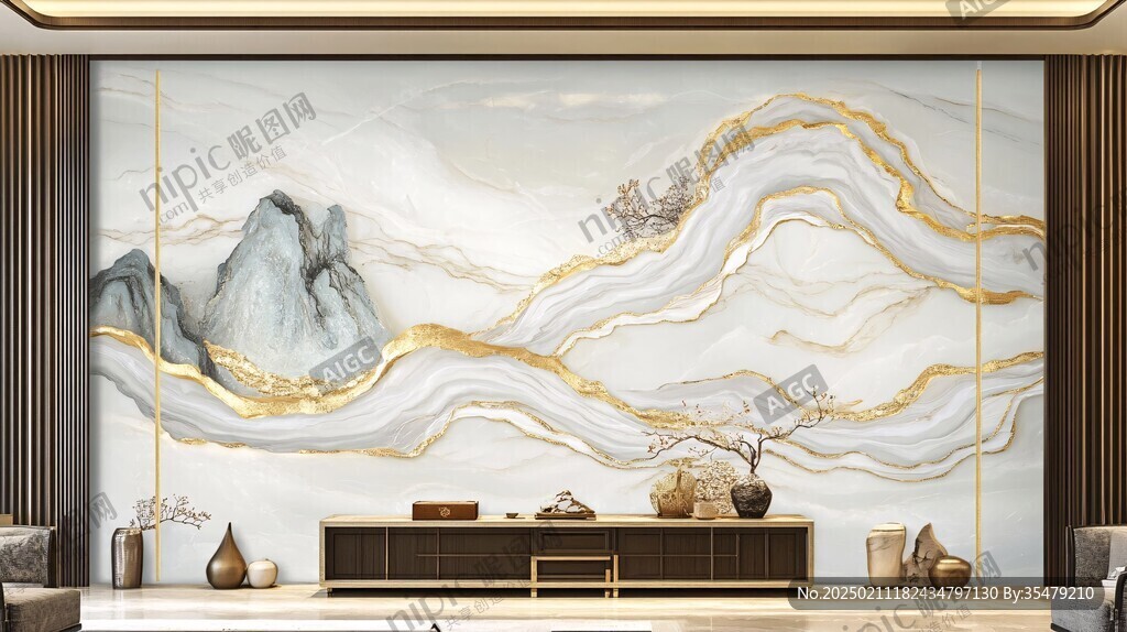 金線山脈客廳背景