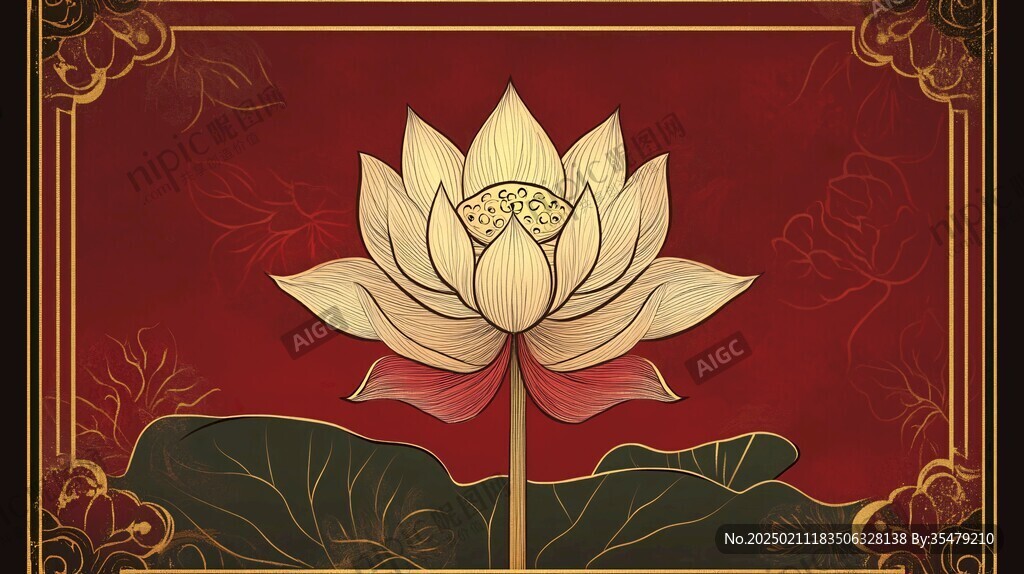 文藝古典蓮花壁紙