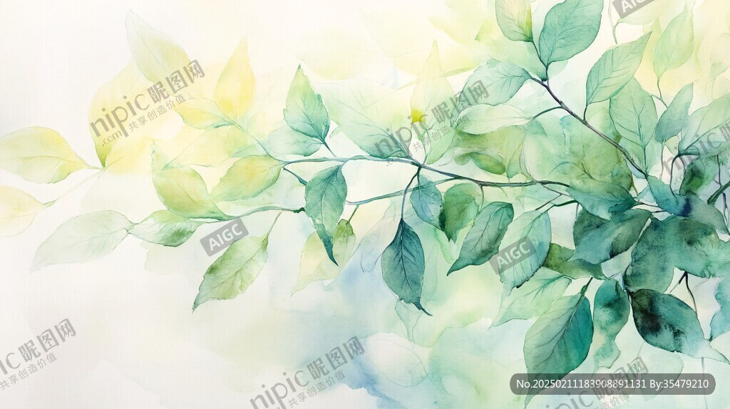 高清唯美樹(shù)葉背景