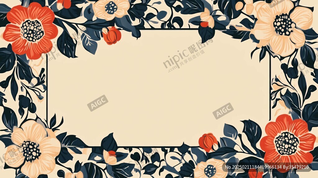 鮮花畫板背景