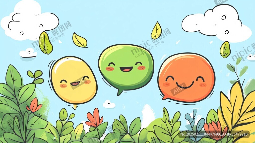 春季微信主題插畫
