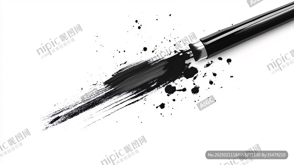 筆暈染效果黑墨暈染