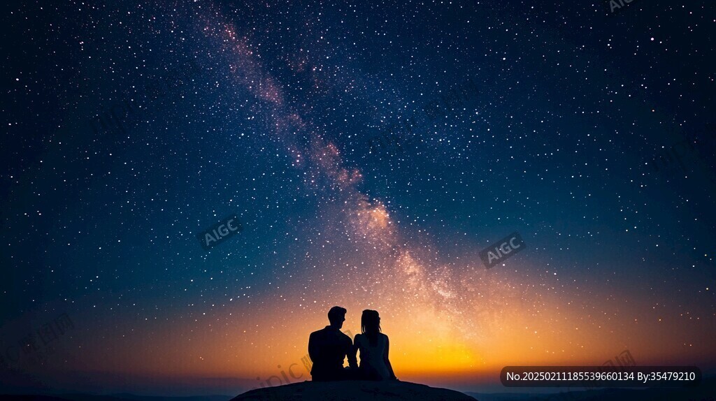 情侶看流星雨