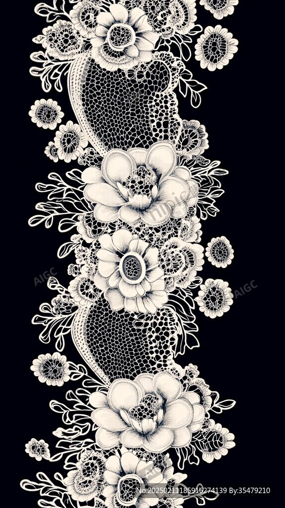 牡丹花線條