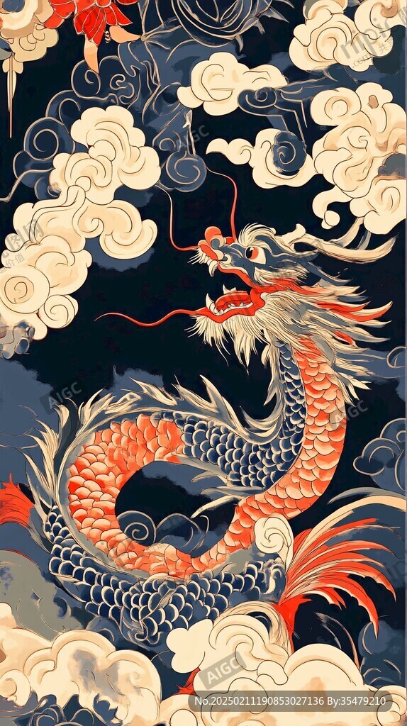 龍包裝插畫