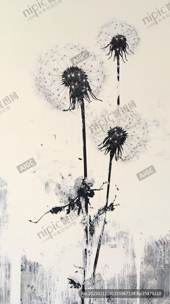 金菊抽象畫