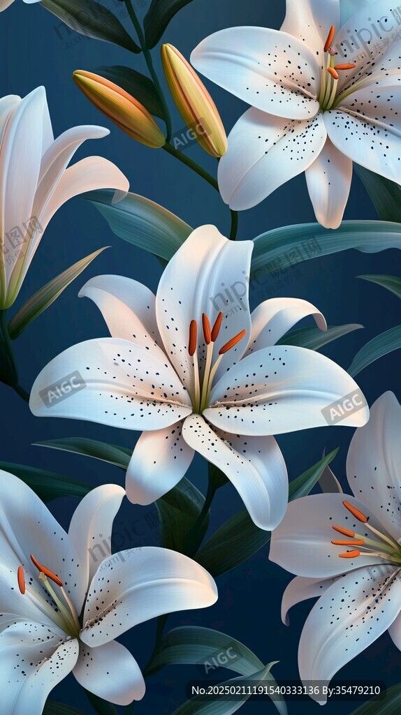 典雅百合花裝飾畫