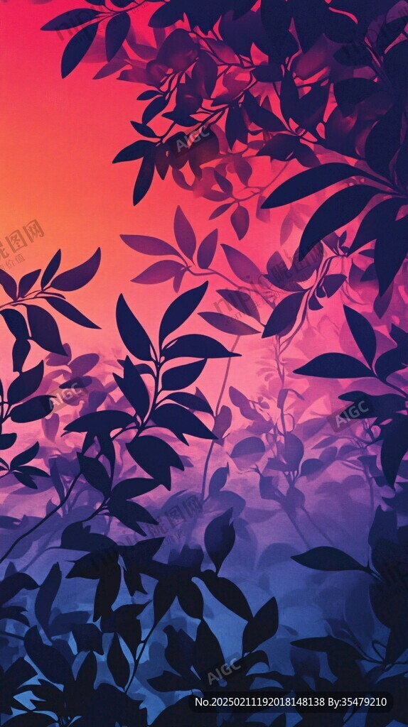 漸變樹枝背景