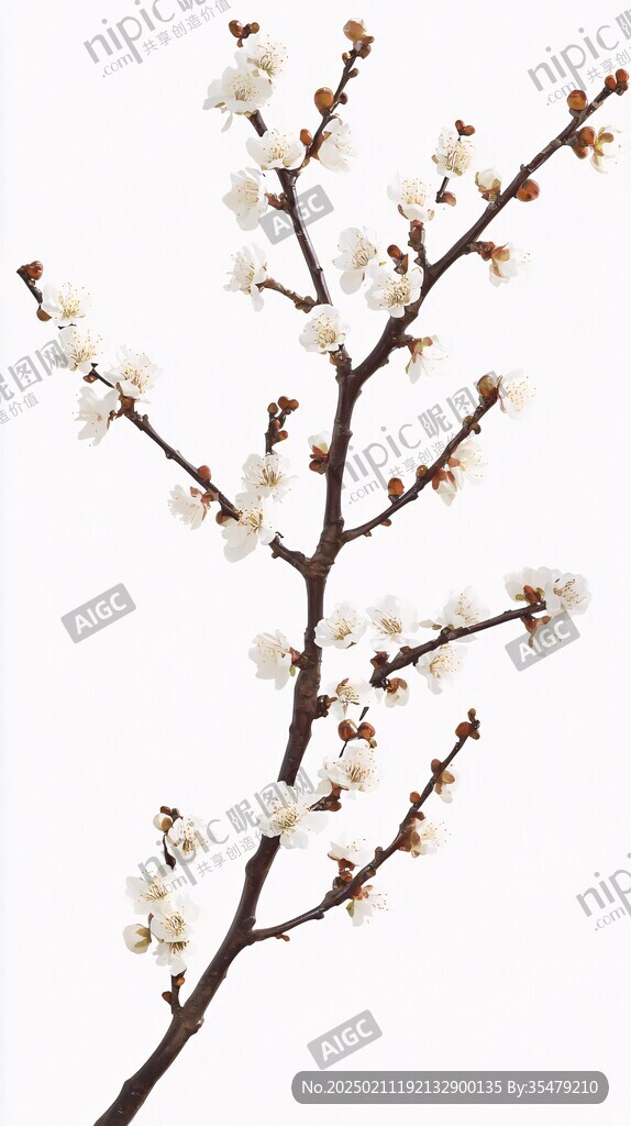 梅花枝條免摳素材
