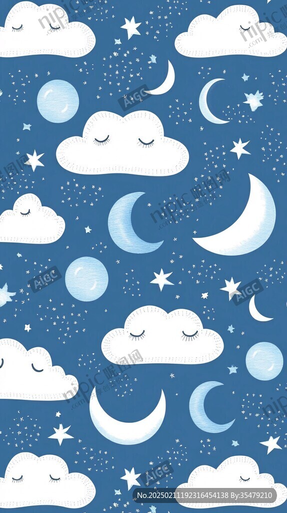 意境仲夏夜云紋素材