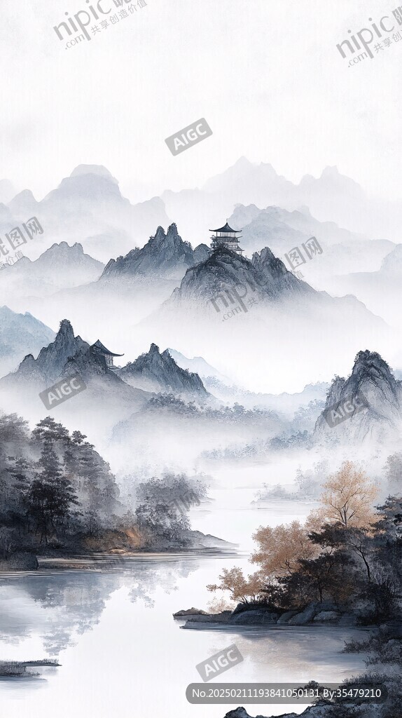 壁紙水墨山水