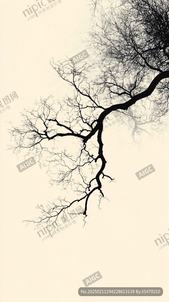 無葉樹枝滄桑歲月
