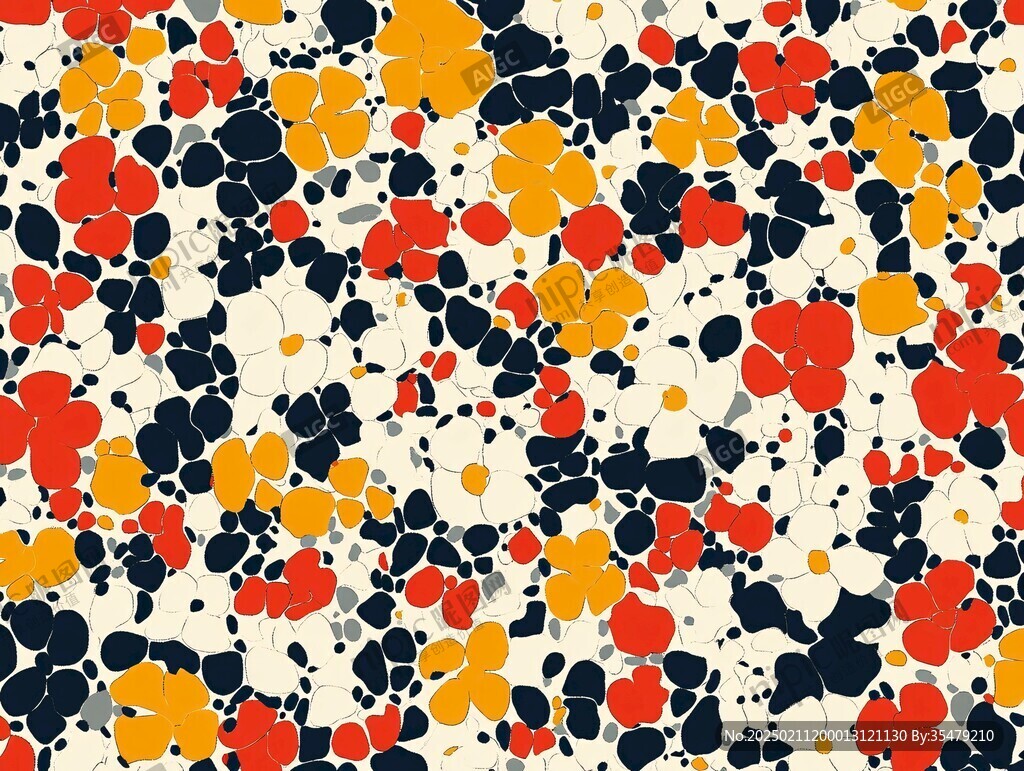 橙色紅色黑色斑點