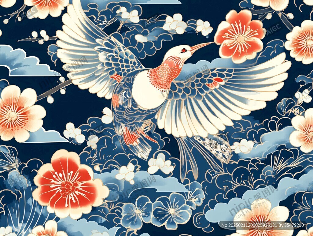 鳳凰牡丹圖案
