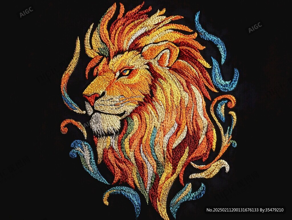 醒獅鼠標(biāo)墊插畫