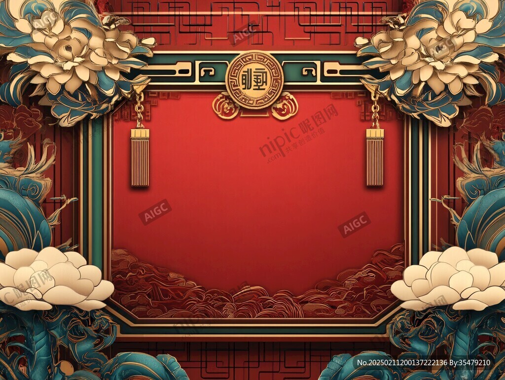 新中式喜慶背景