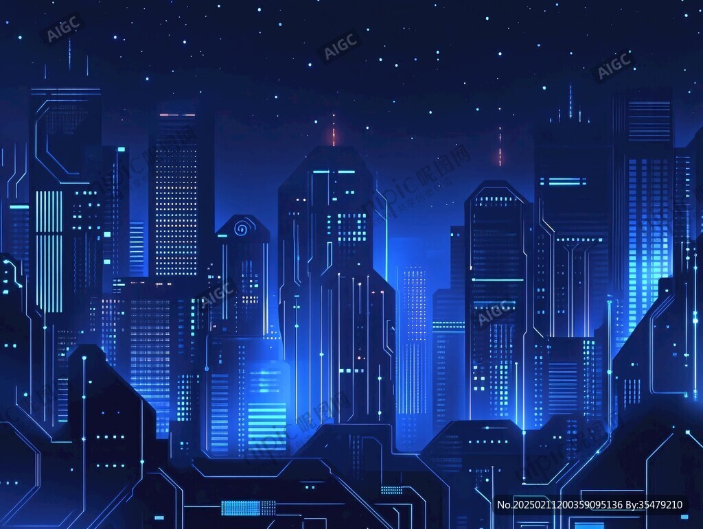 科技智慧城市背景