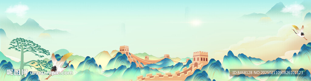 山水背景