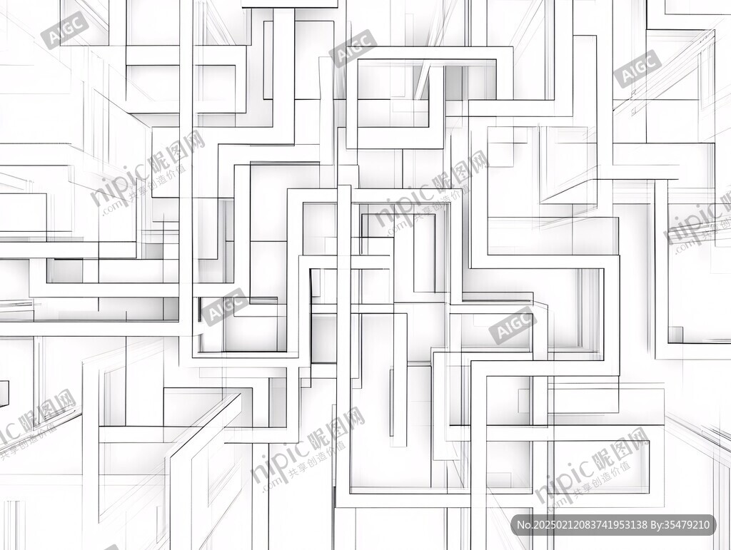 線條科技方塊