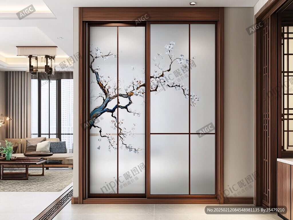 藝術(shù)玻璃推拉門
