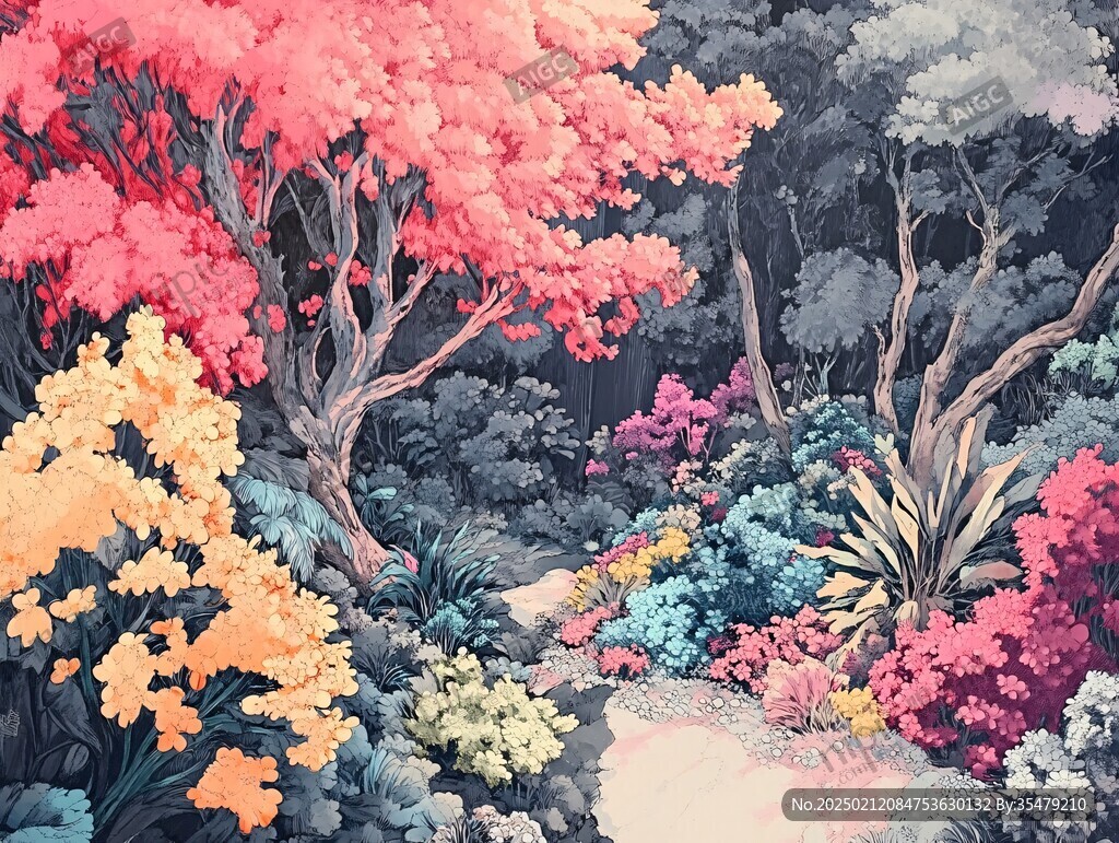奇幻森林插畫