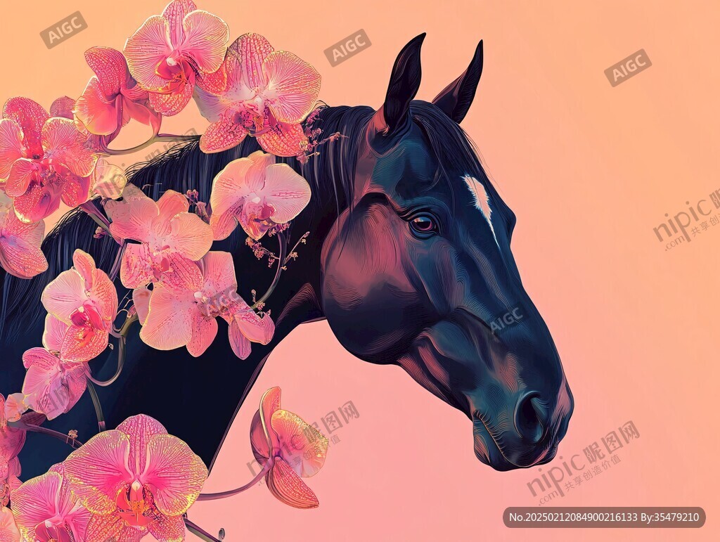 生肖馬插畫