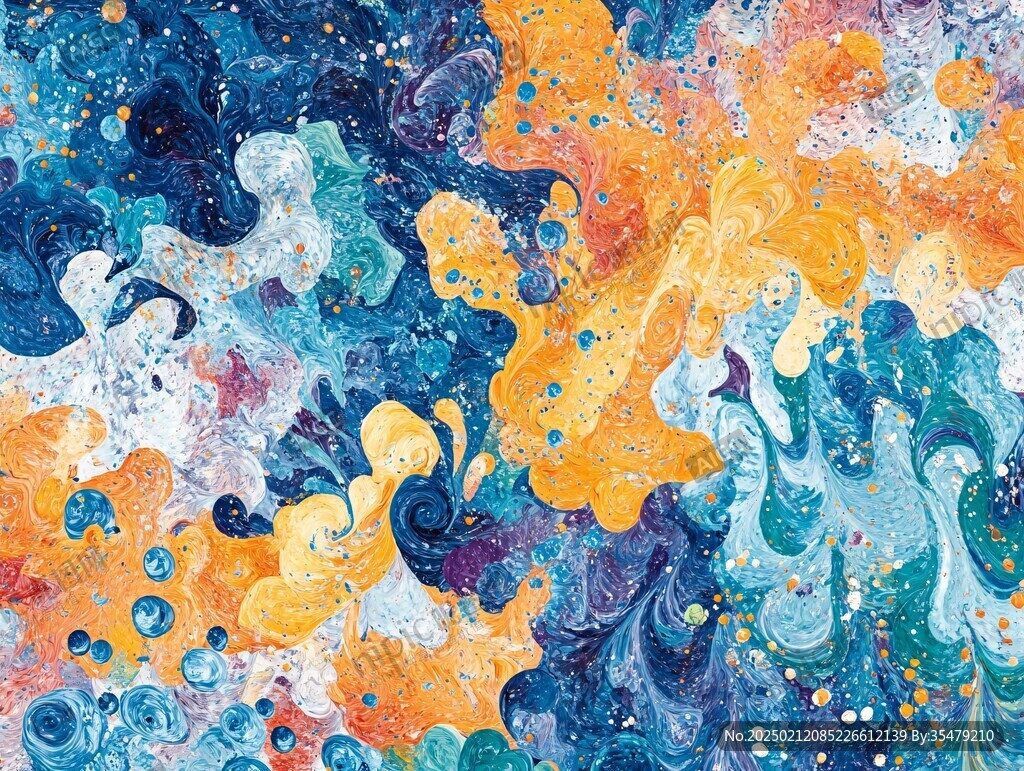 極簡風(fēng)格流彩畫