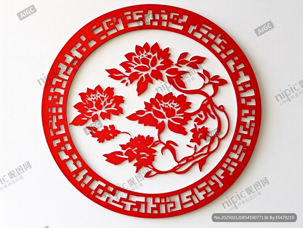 喜慶窗花冰箱貼