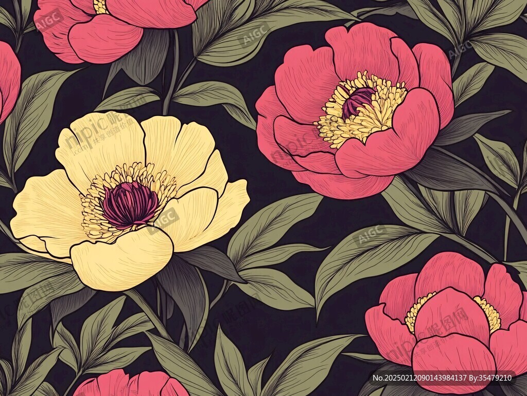 芍藥花花紋