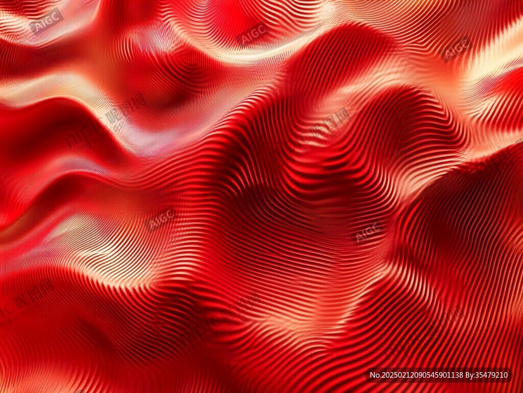 紅色抽象線背景墻