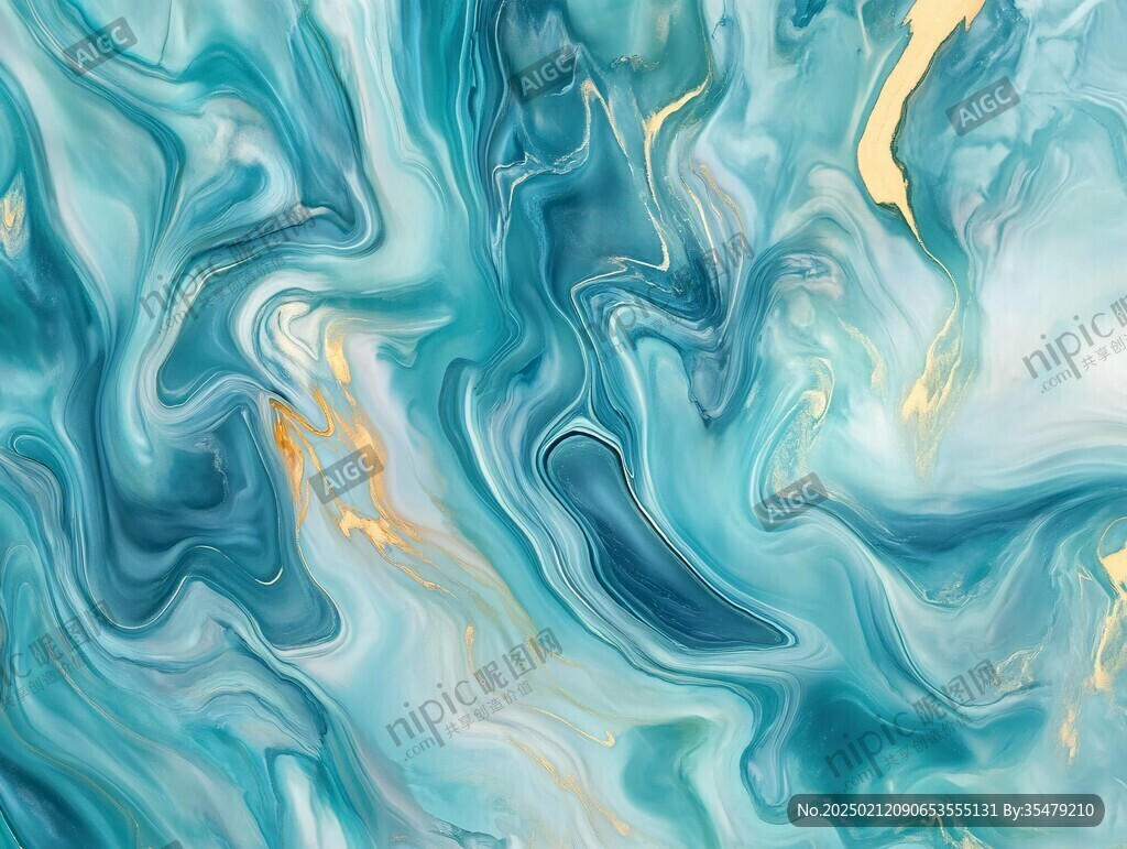 漸變抽象流體裝飾畫